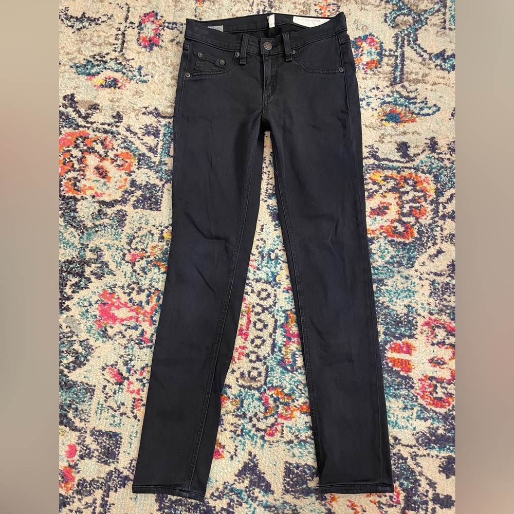 Rag + Bone Jean Leggings in Black Plush.